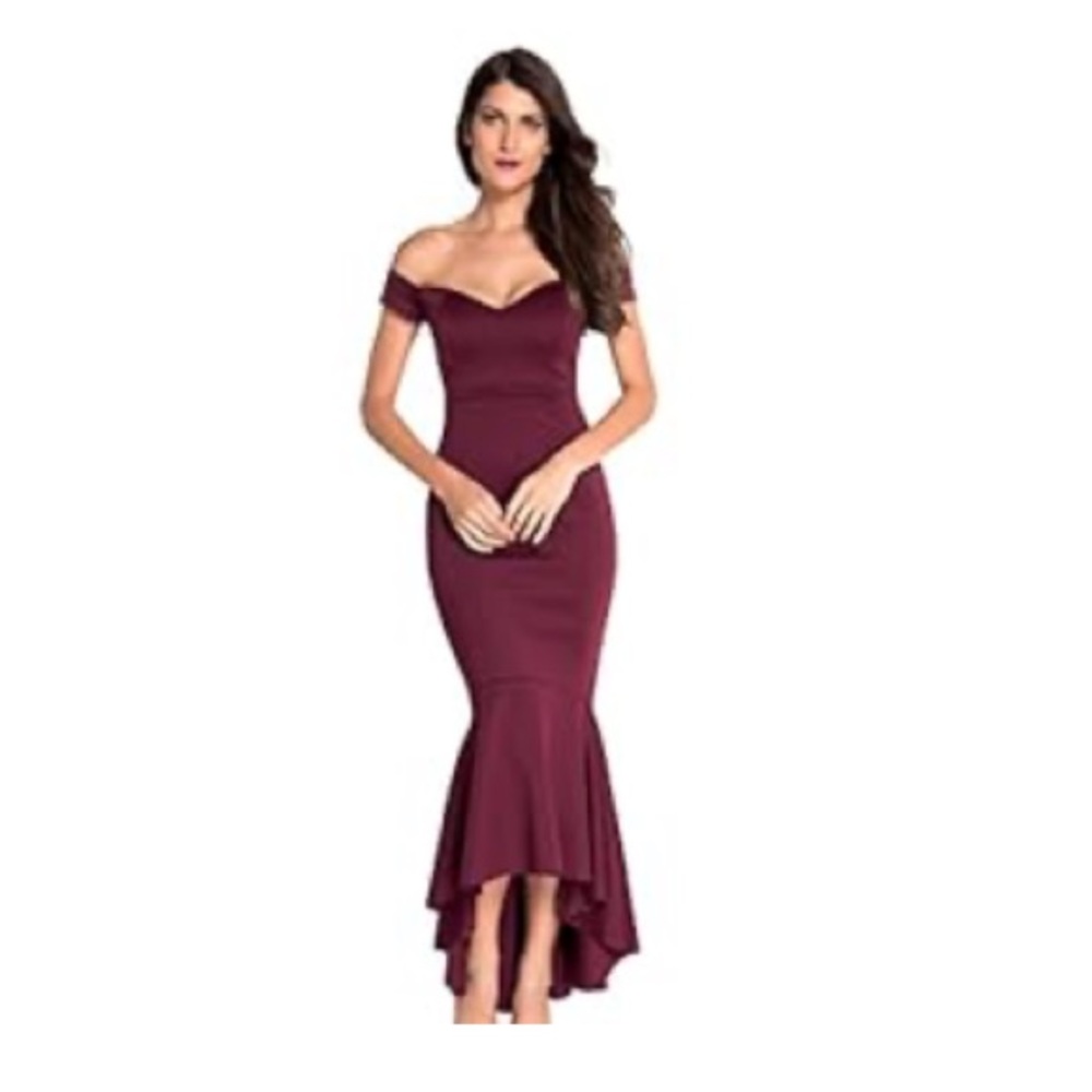 Womens Fishtail long evening dress